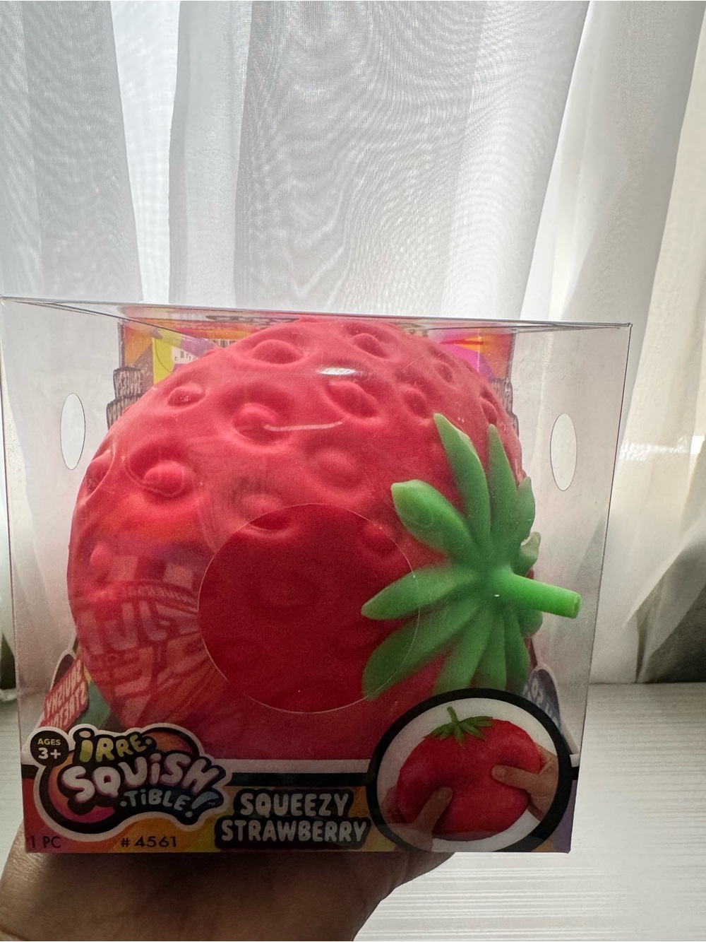 Irresistible Irre-Squish Tible Squeezy Strawberry Squishy Toy - Red & Green